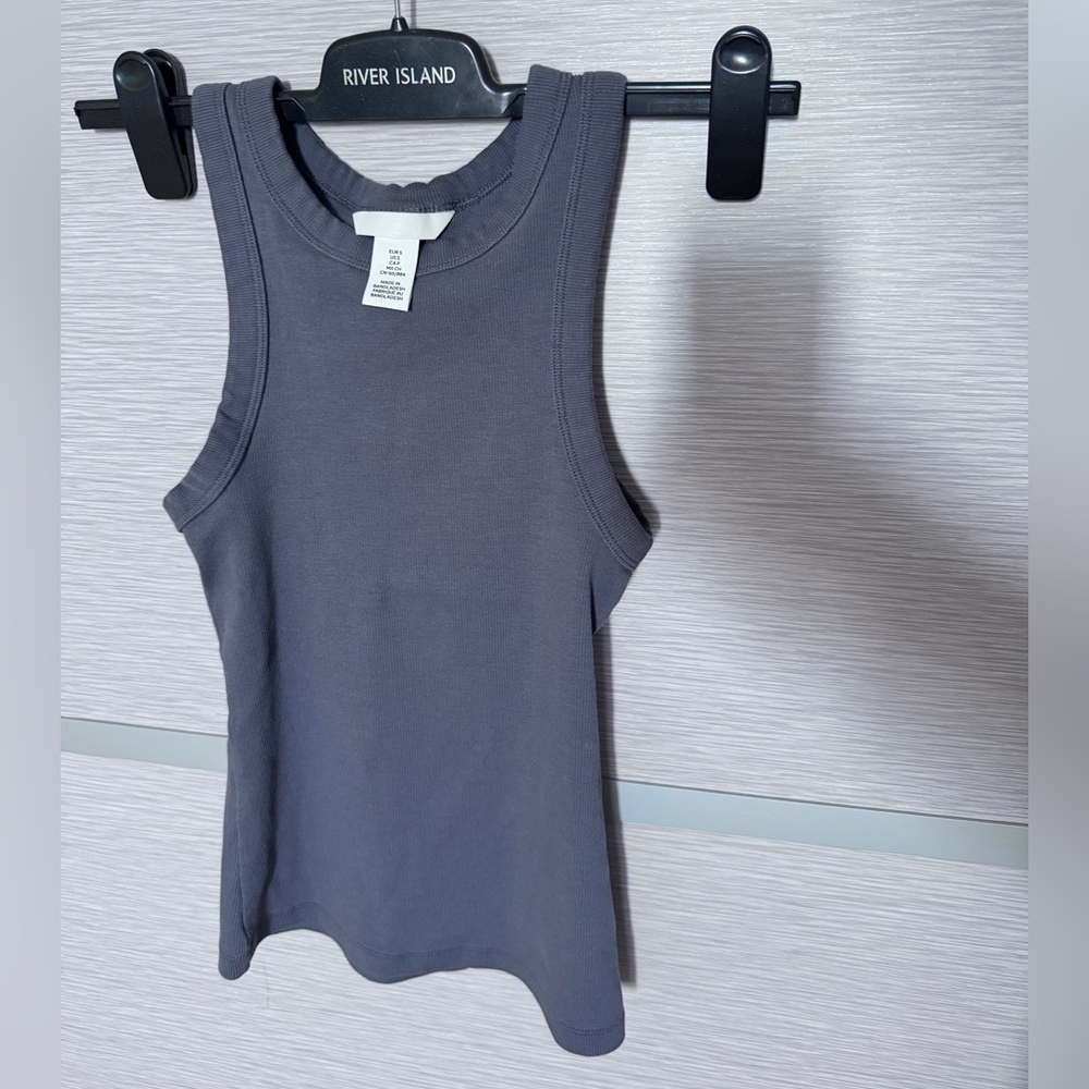 H&M Womens Ribbed Top In S